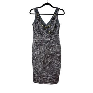 Ignite Evenings Y2K Glam Metallic Bodycon Dress Women's Size 6 NYE Party Sparkle